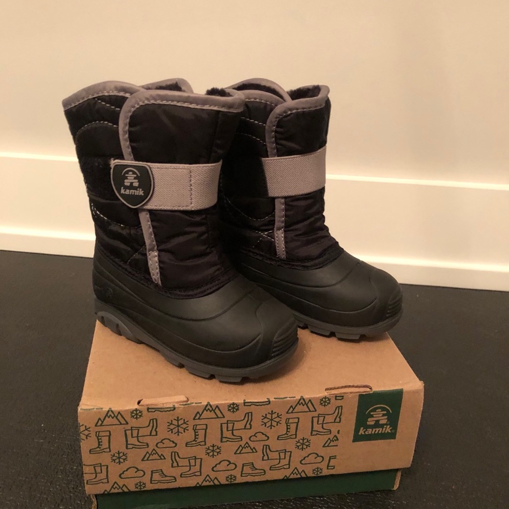 Toddler Black Snow Boots
